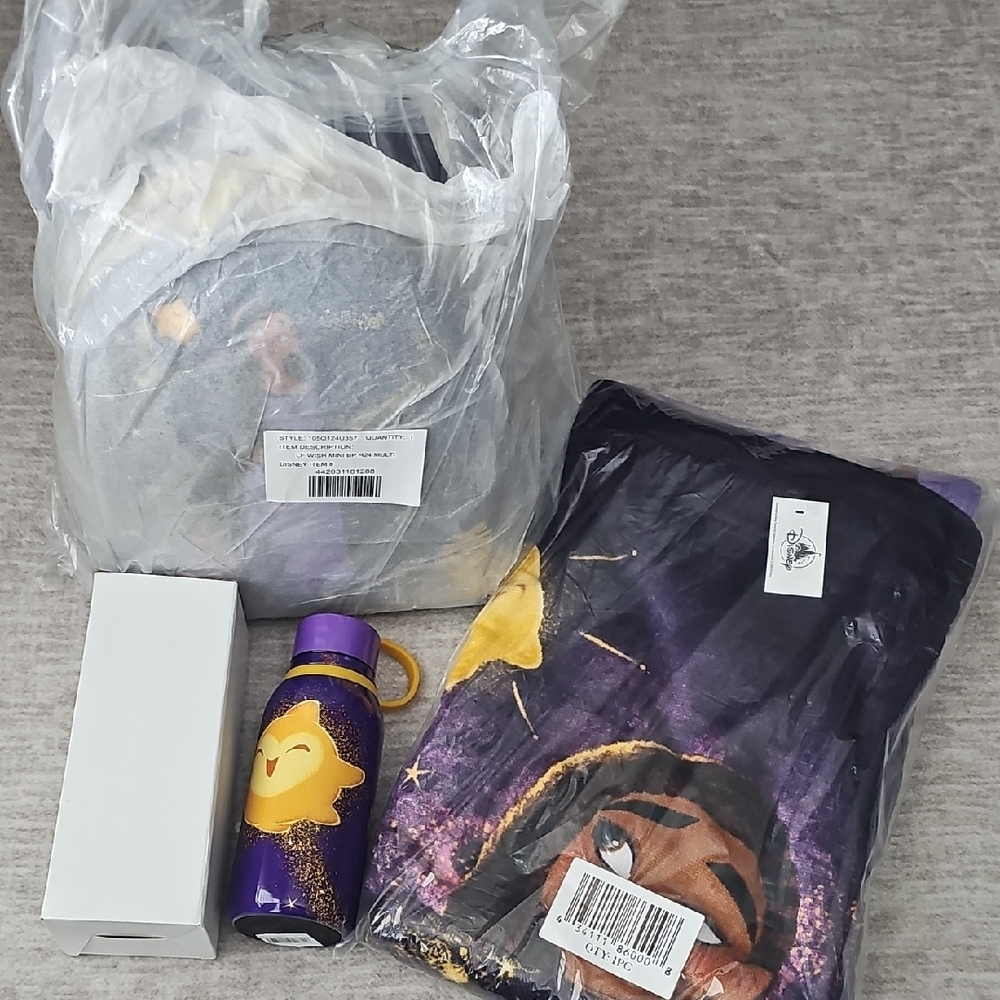 Loungefly Disney Wish Loungefly Backpack, Towel And Water Bottle